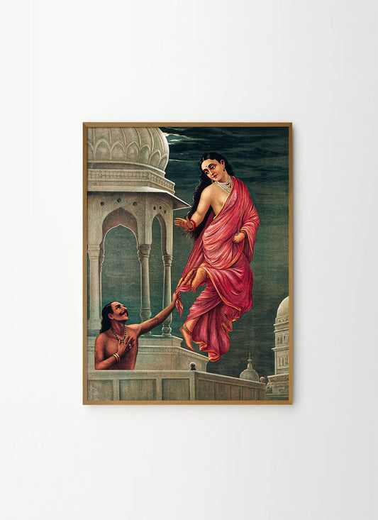 Divine Farewell: Purūravas and Urvashi