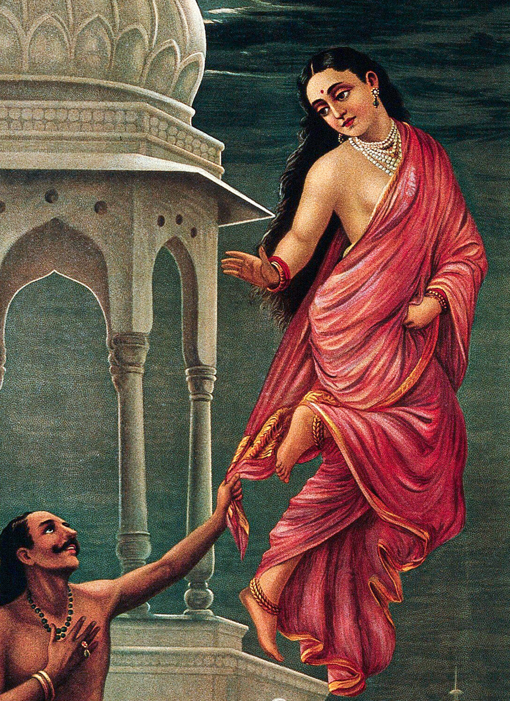 Divine Farewell: Purūravas and Urvashi